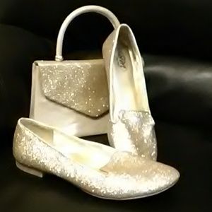 Glitter shoes and purse set